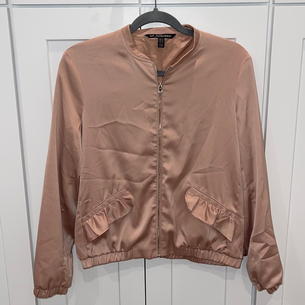 BLUSH SATIN ZARA BOMBER